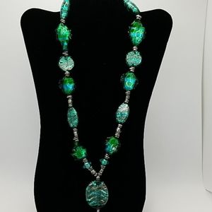 Murano glass 22" necklace.